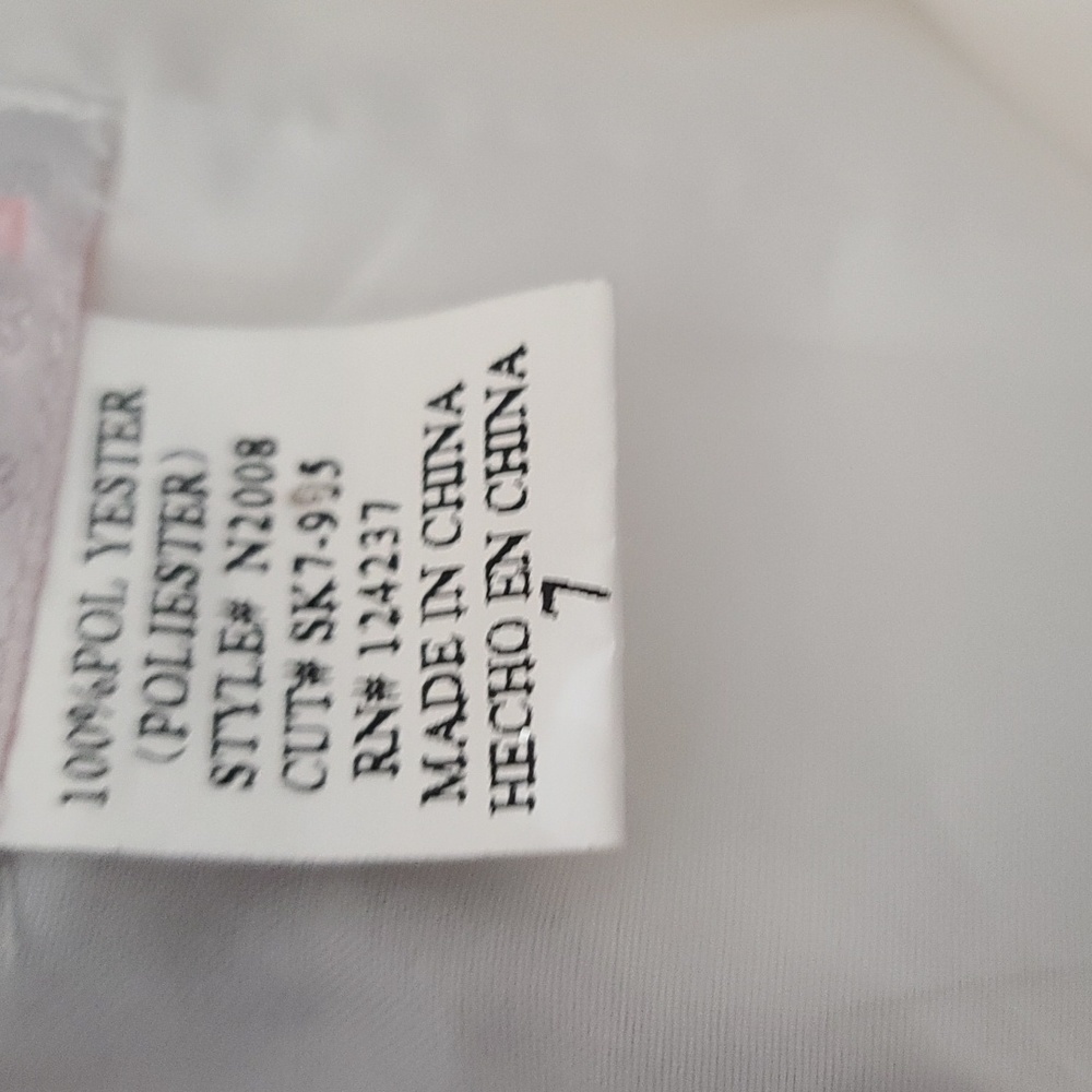 Sweet Kids USA Girls Formal Dress Maxi Brown/Cream Lace Up Zip Crinoline Sz 7 - Picture 10 of 11
